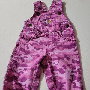 Carhartt 3 months Used Camo baby Overalls. Located A21